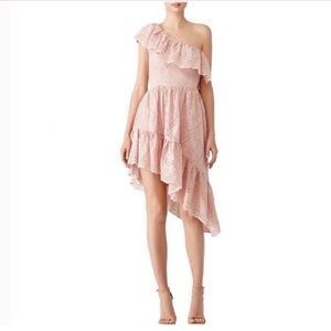 LoveShackFancy Mauve One Shoulder Pamela Dress S